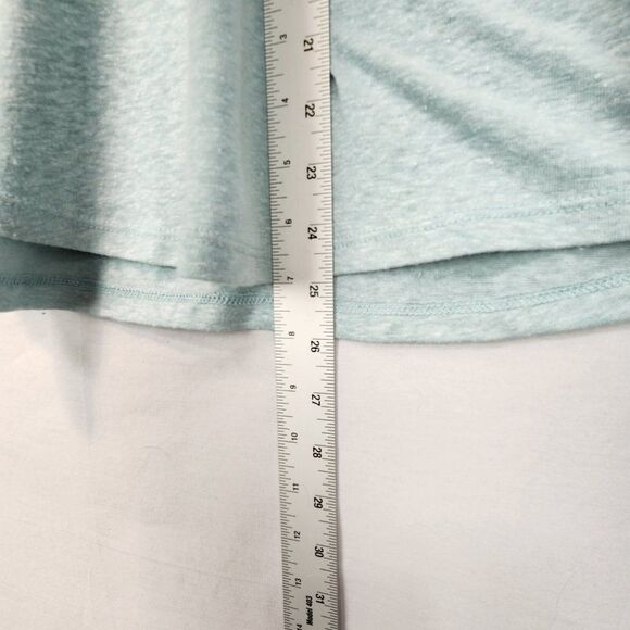 NWT Orvis Women's V Neck 3/4 Sleeve Relaxed Fit Linen Blend Top S Ether Green - Picture 3 of 10